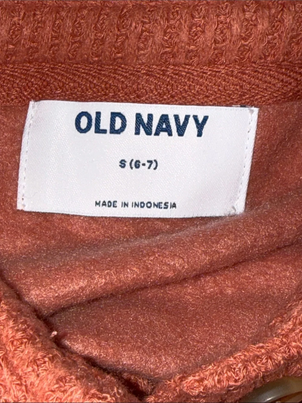 Old Navy Girls' Salmon Waffle Button-Up Shirt (S 6/7) NEW